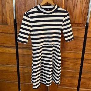 Maison Jules Nautical Fit and Flare, Striped Dress